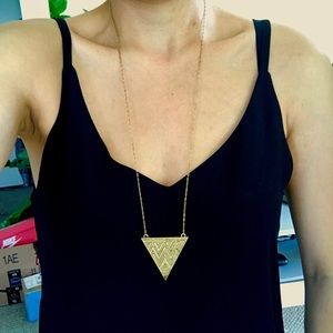 House of Harlow gold triangle necklace